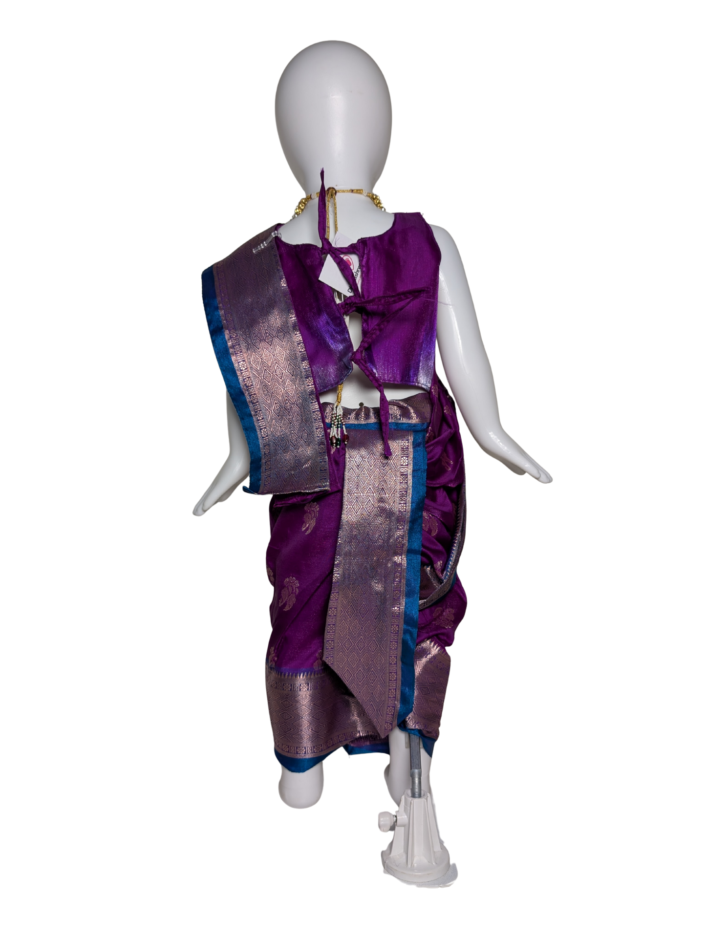 Purple Pre-Stitched Nauvari Saree