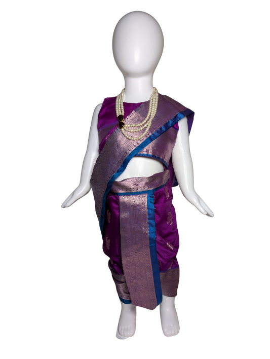 Purple Pre-Stitched Nauvari Saree