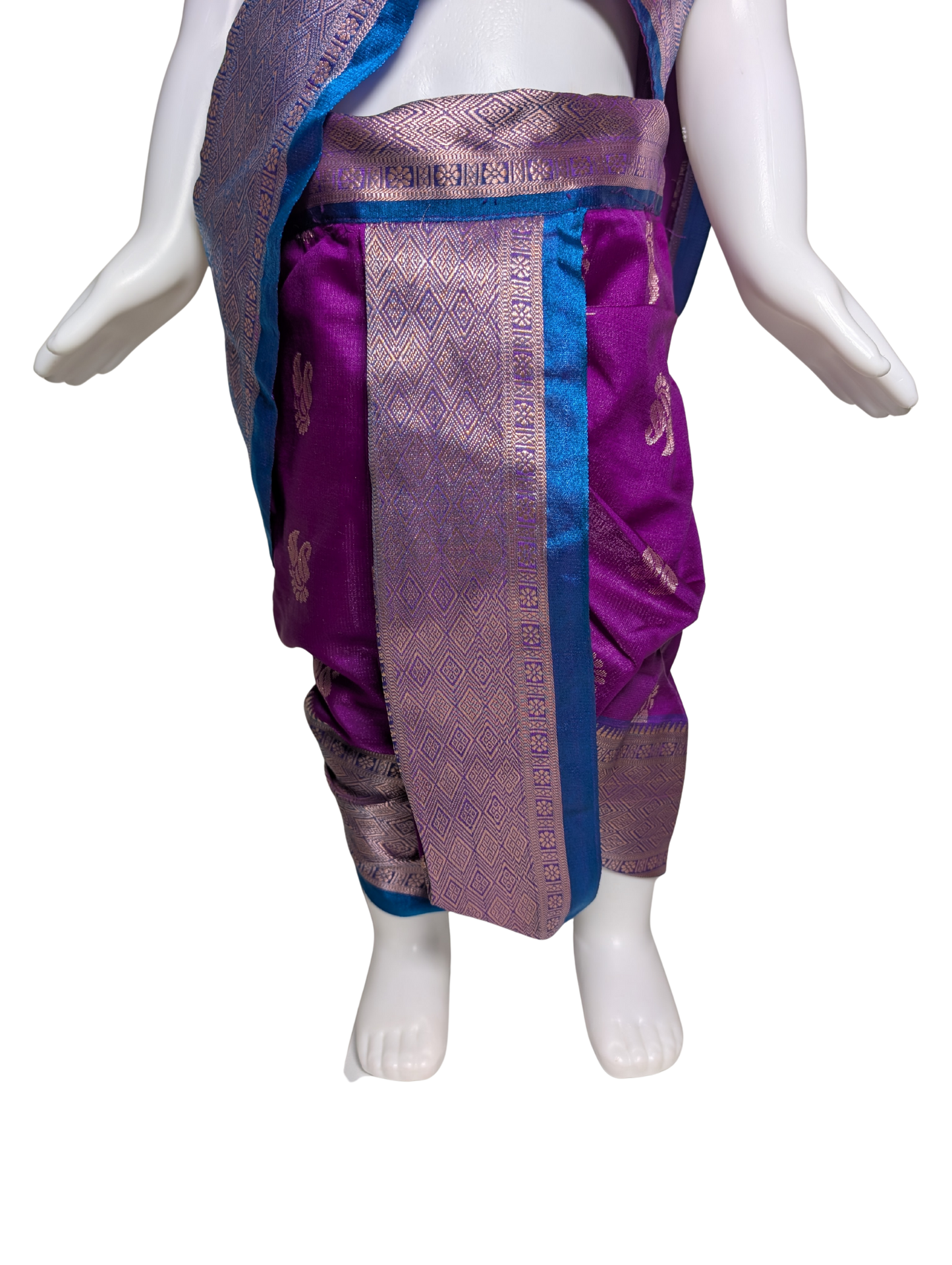 Purple Pre-Stitched Nauvari Saree