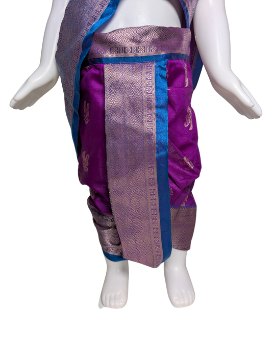 Purple Pre-Stitched Nauvari Saree