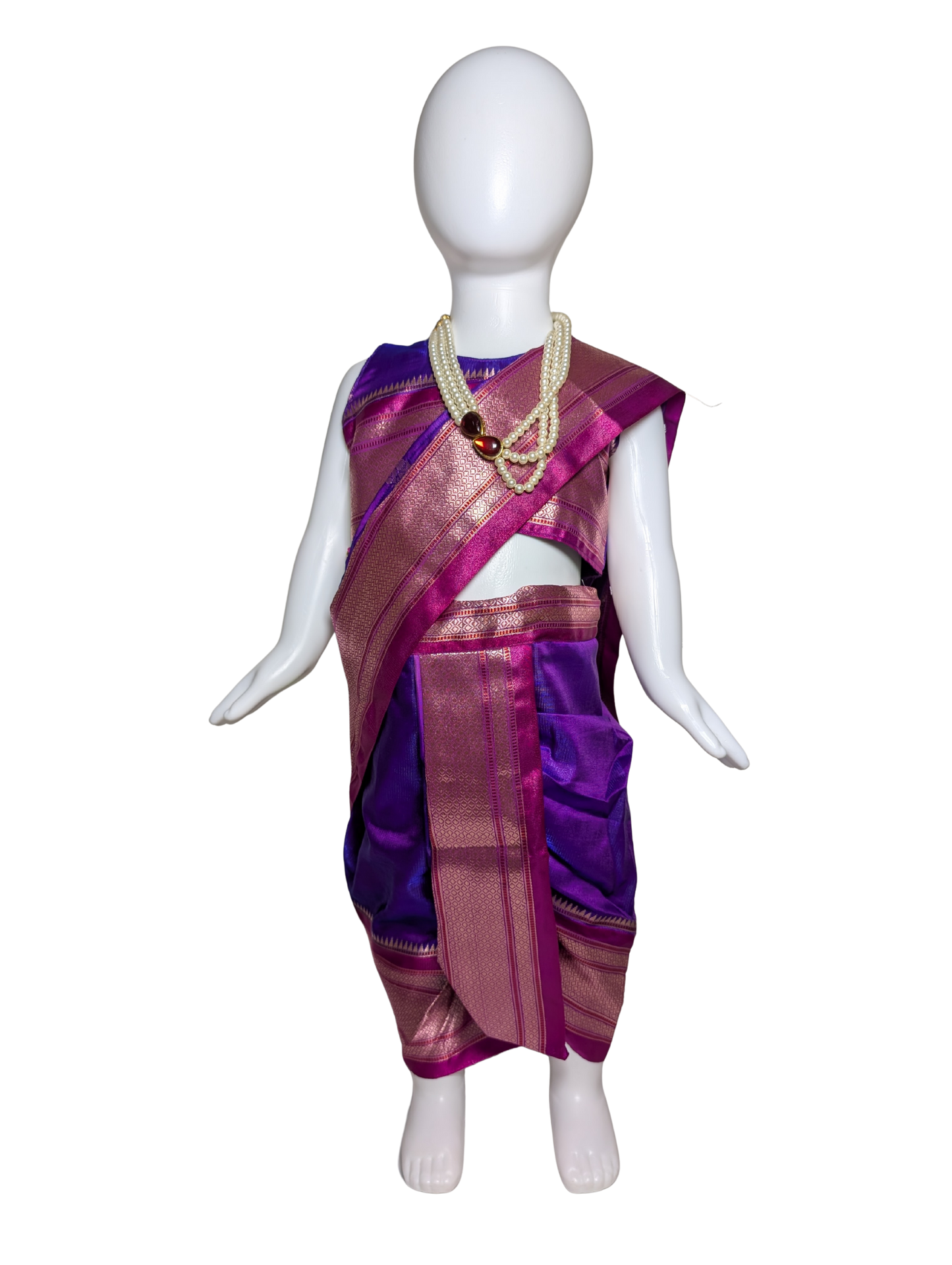 Violet Pre-Stitched Nauvari