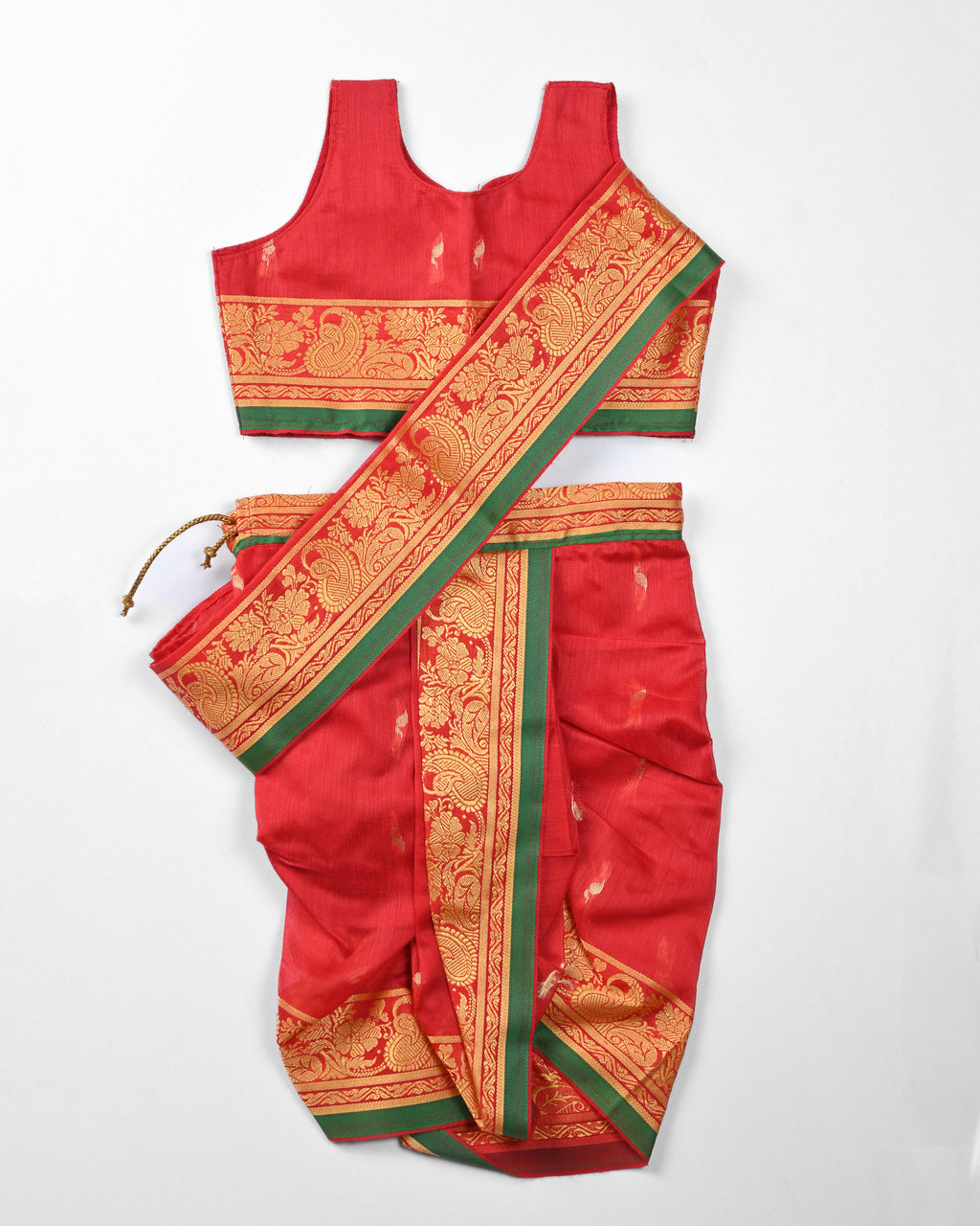 Dhanashree Saaj – Baby Maharashtrian Navvari Saree Set for 6 Months - 12 Months age